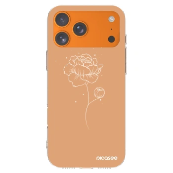 Picasee husă transparentă din silicon pentru Apple iPhone 17 Pro Max - Peonies