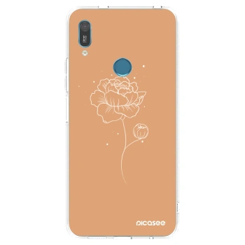 Picasee husă transparentă din silicon pentru Huawei Y6 2019 - Peonies