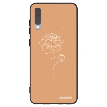 Picasee husă neagră din silicon pentru Samsung Galaxy A70 A705F - Peonies