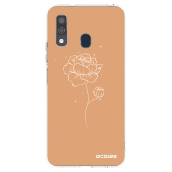 Picasee husă transparentă din silicon pentru Samsung Galaxy A40 A405F - Peonies