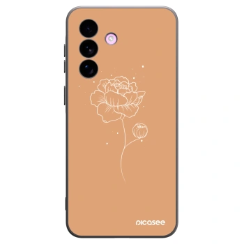 Picasee husă neagră din silicon pentru Samsung Galaxy A57 5G - Peonies