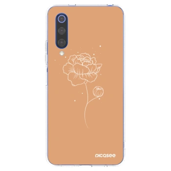Picasee husă transparentă din silicon pentru Xiaomi Mi 9 SE - Peonies