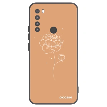 Picasee husă neagră din silicon pentru Xiaomi Redmi Note 8 - Peonies