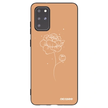 Picasee husă neagră din silicon pentru Samsung Galaxy S20+ G985F - Peonies