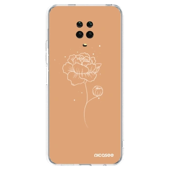 Picasee husă transparentă din silicon pentru Xiaomi Redmi Note 9S - Peonies