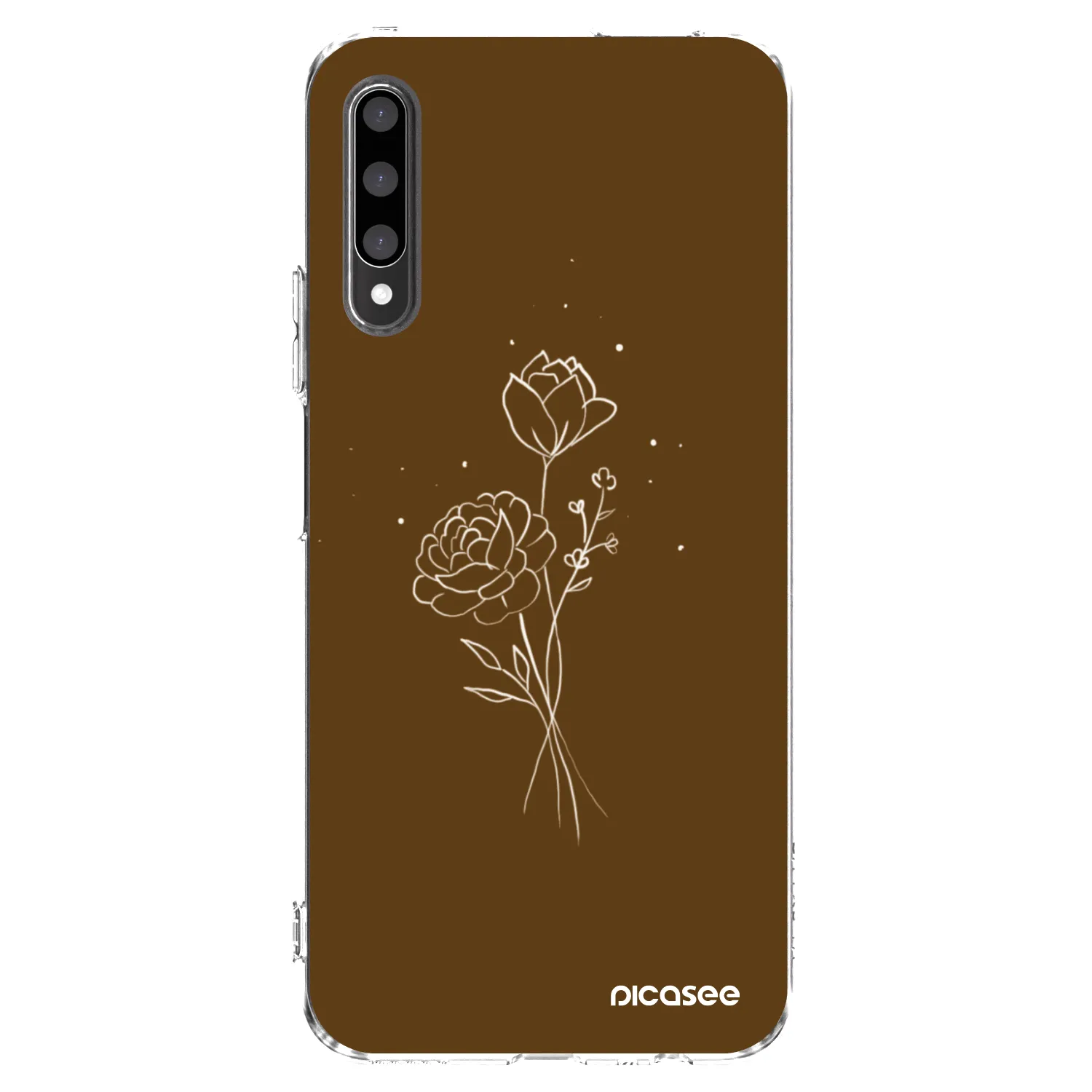 Picasee husă transparentă din silicon pentru Honor 9X Pro - Brown flowers