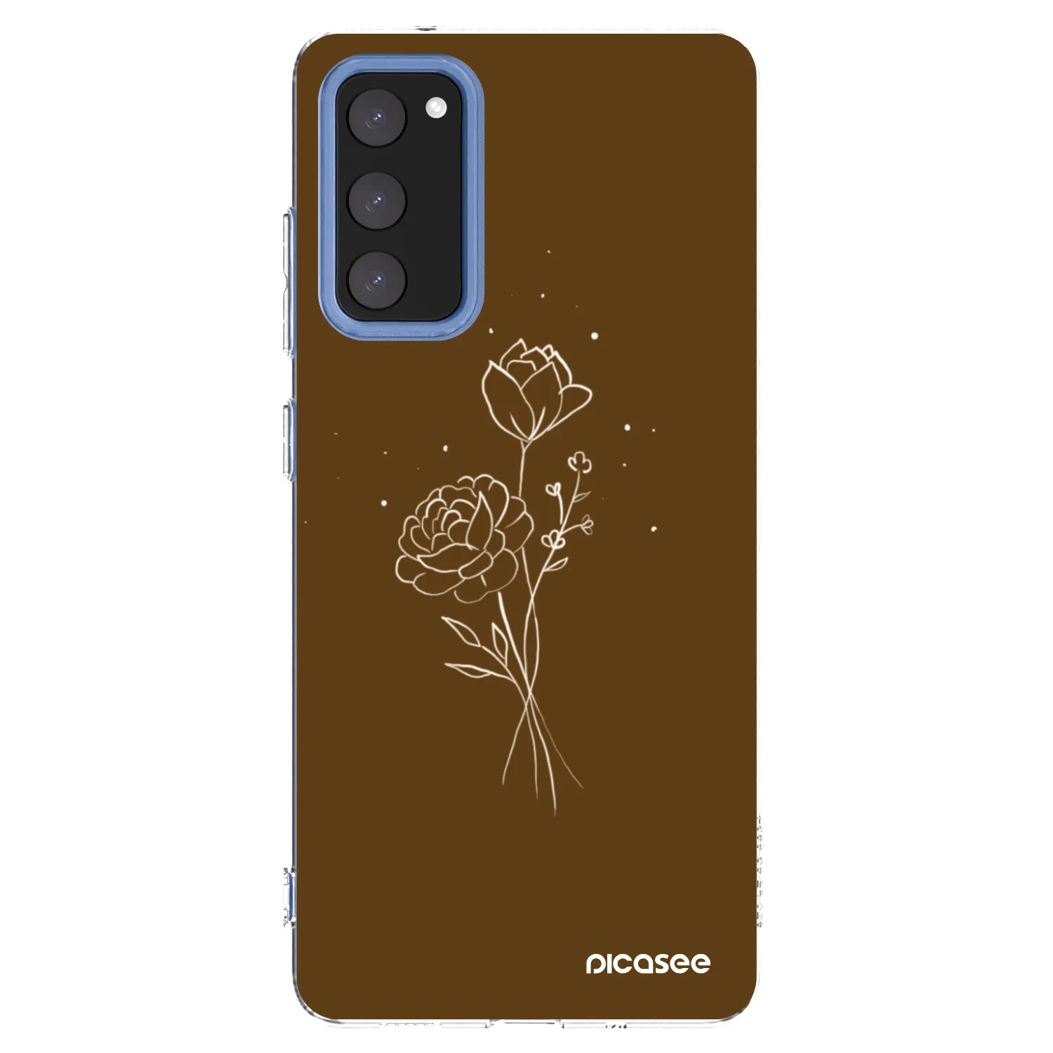 Picasee husă transparentă din silicon pentru Samsung Galaxy S20 FE - Brown flowers