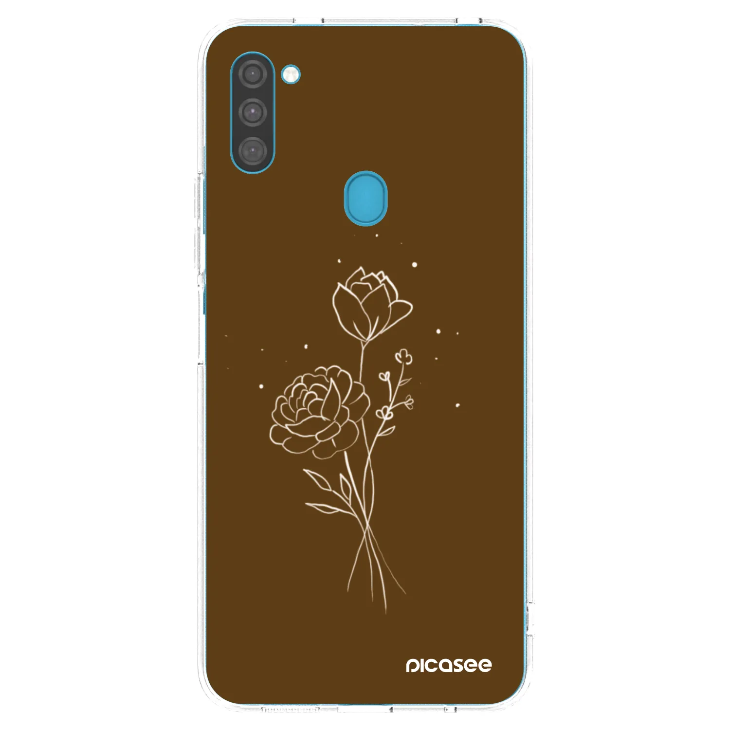 Picasee husă transparentă din silicon pentru Samsung Galaxy M11 - Brown flowers
