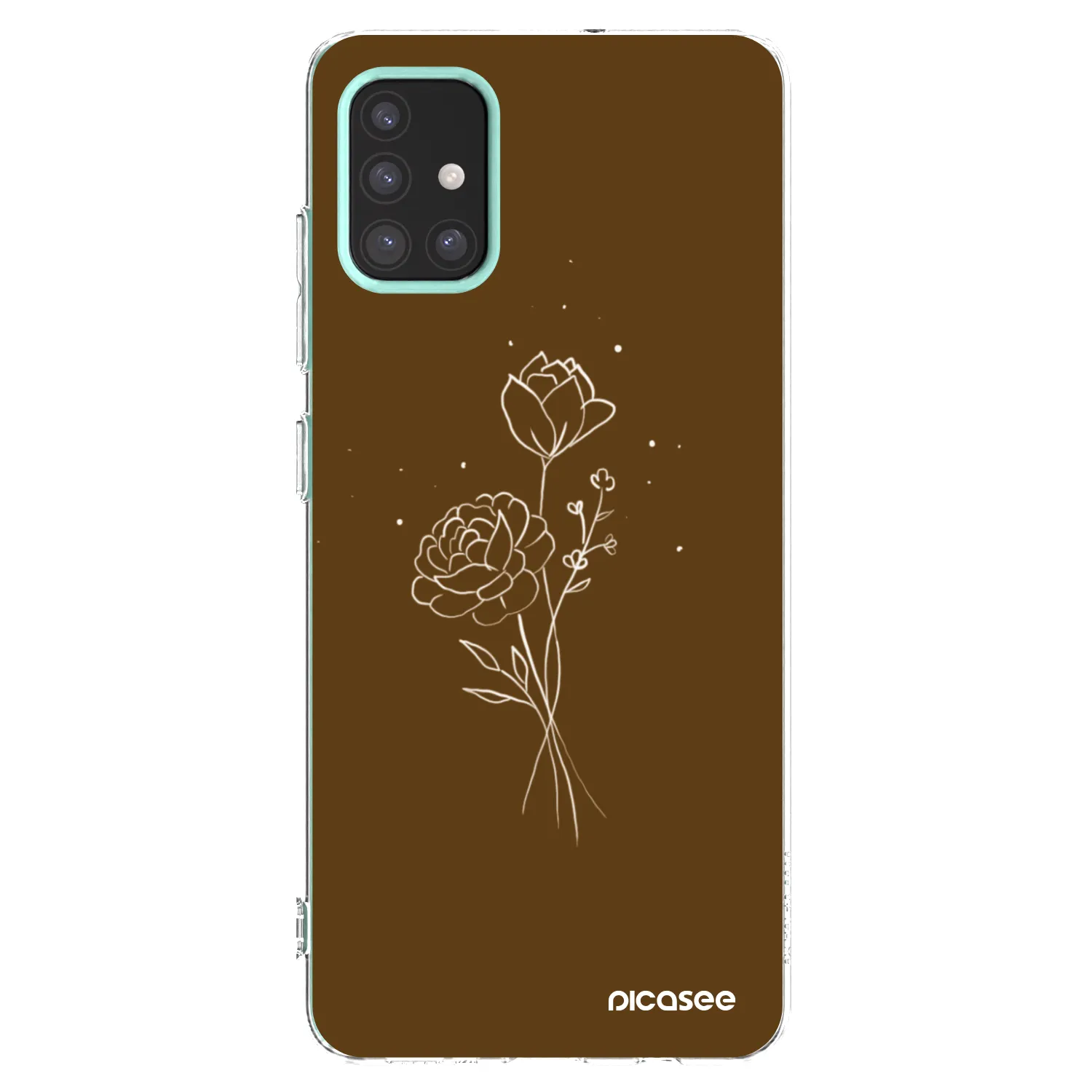 Picasee husă transparentă din silicon pentru Samsung Galaxy M31s - Brown flowers