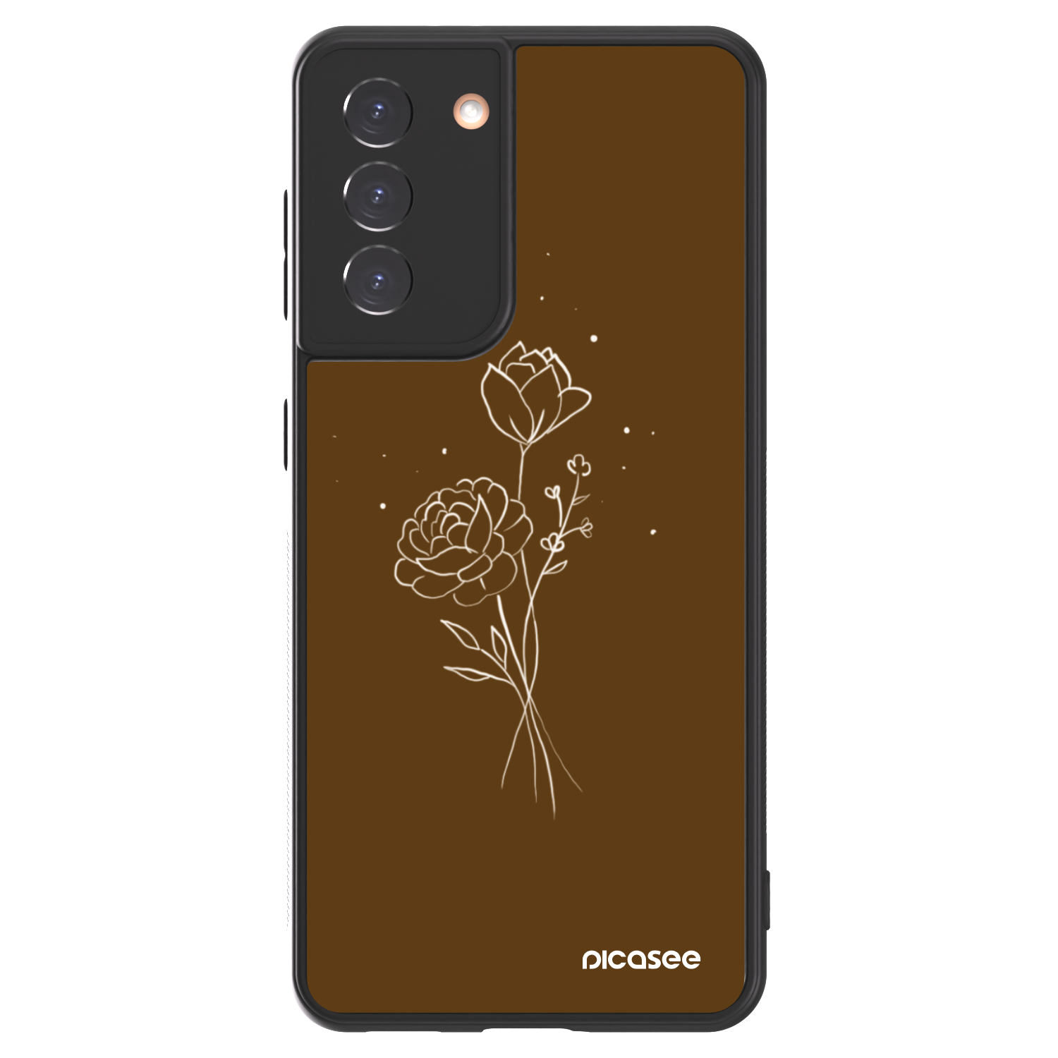 Picasee ULTIMATE CASE pentru Samsung Galaxy S21 5G G991B - Brown flowers