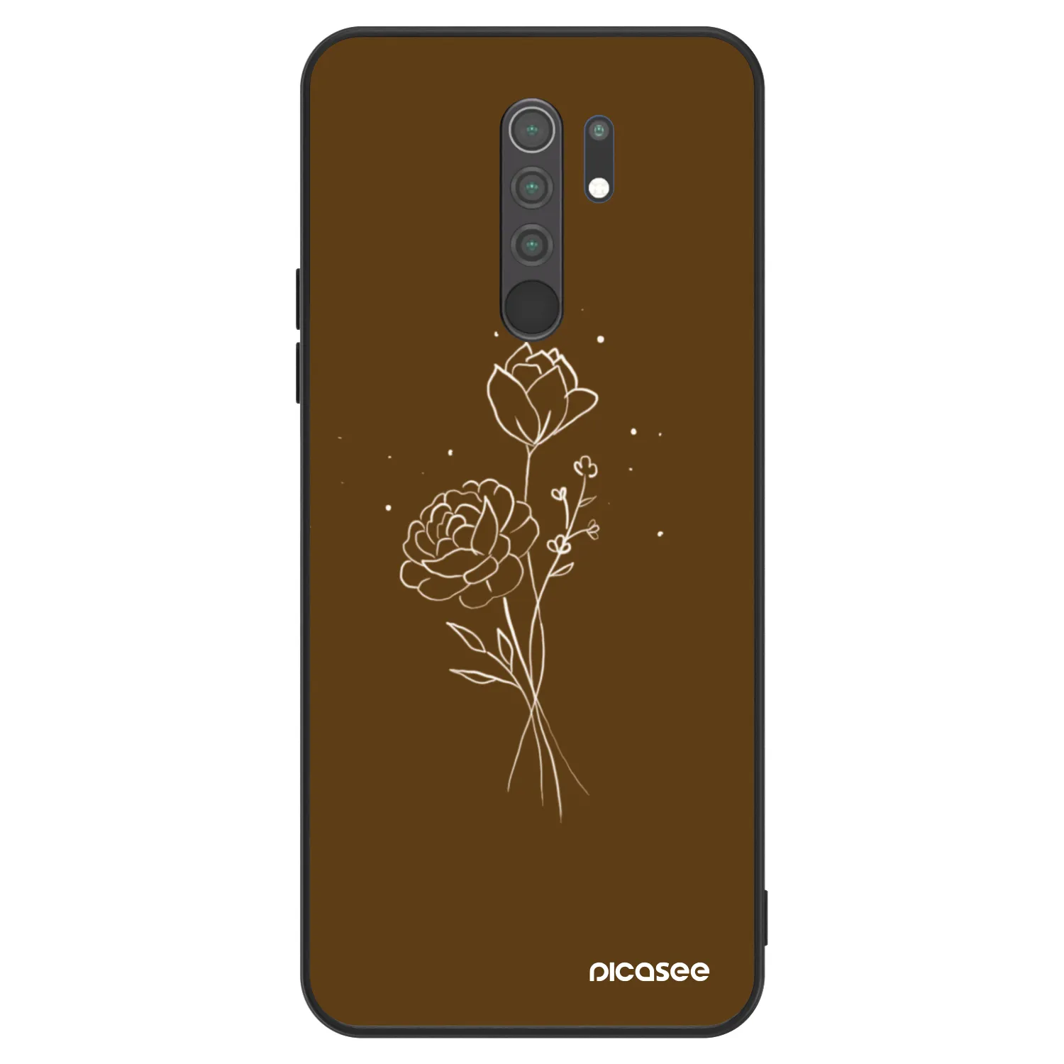 Picasee ULTIMATE CASE pentru Xiaomi Redmi 9 - Brown flowers