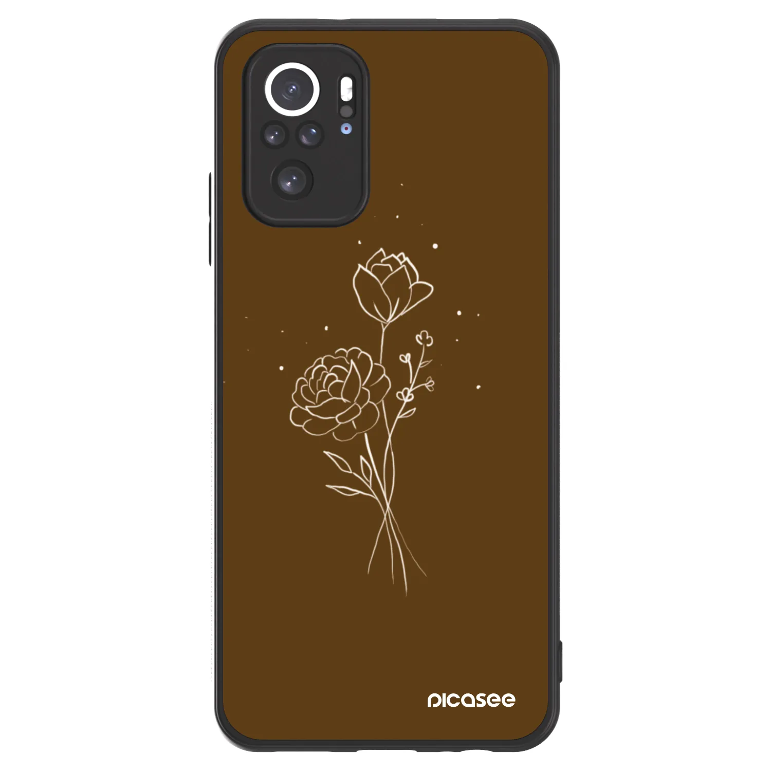 Picasee ULTIMATE CASE pentru Xiaomi Redmi Note 10 - Brown flowers