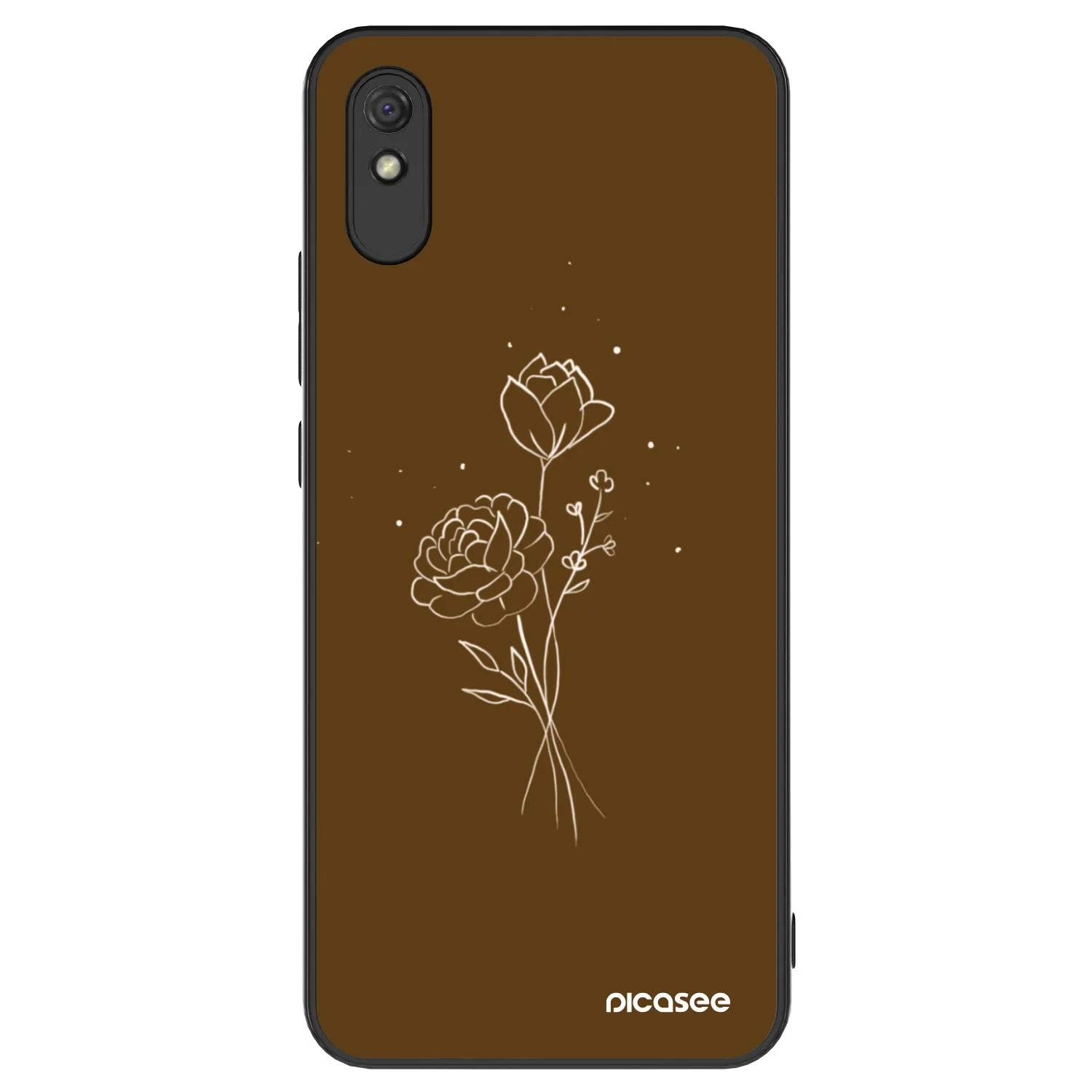 Picasee ULTIMATE CASE pentru Xiaomi Redmi 9A - Brown flowers