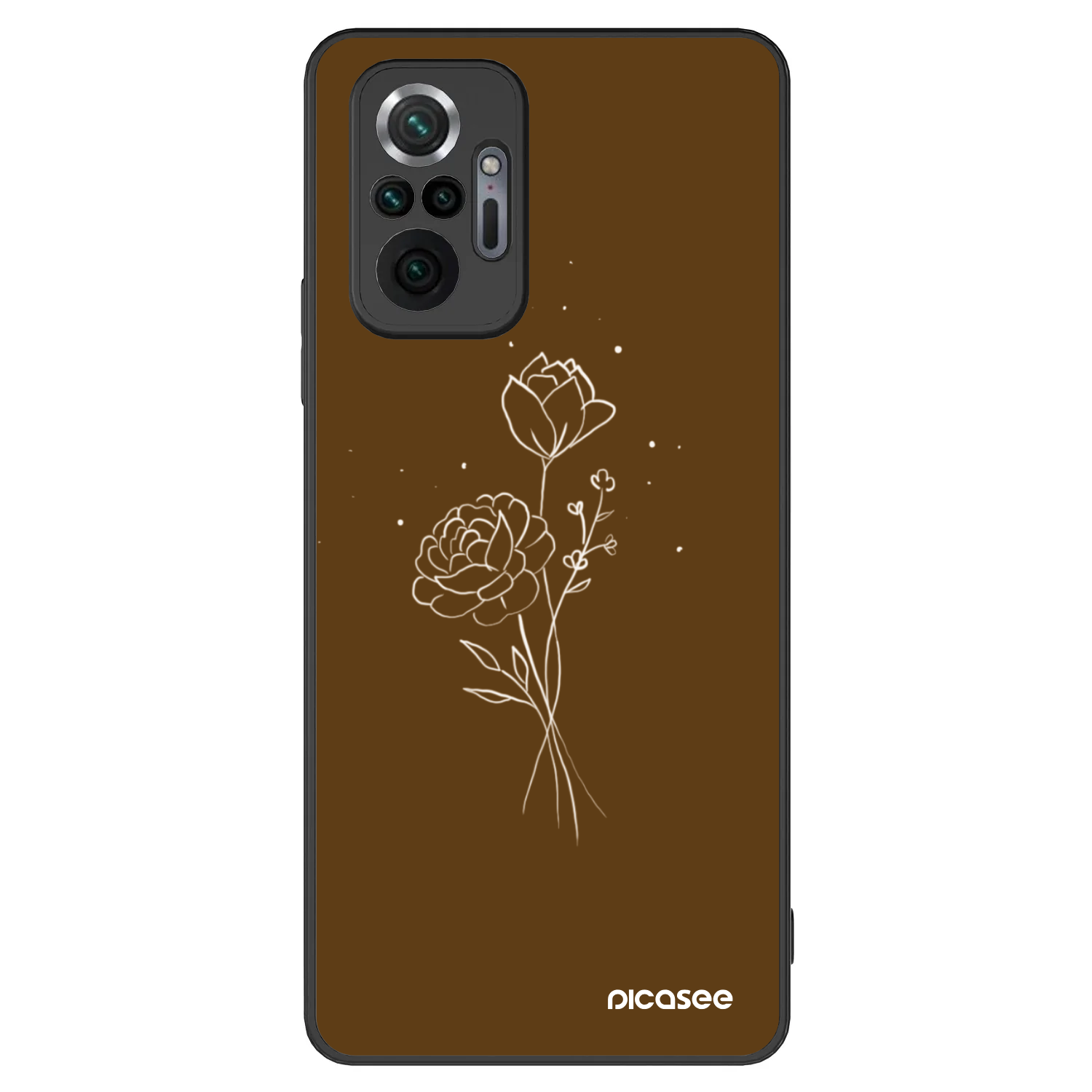 Picasee ULTIMATE CASE pentru Xiaomi Redmi Note 10 Pro - Brown flowers