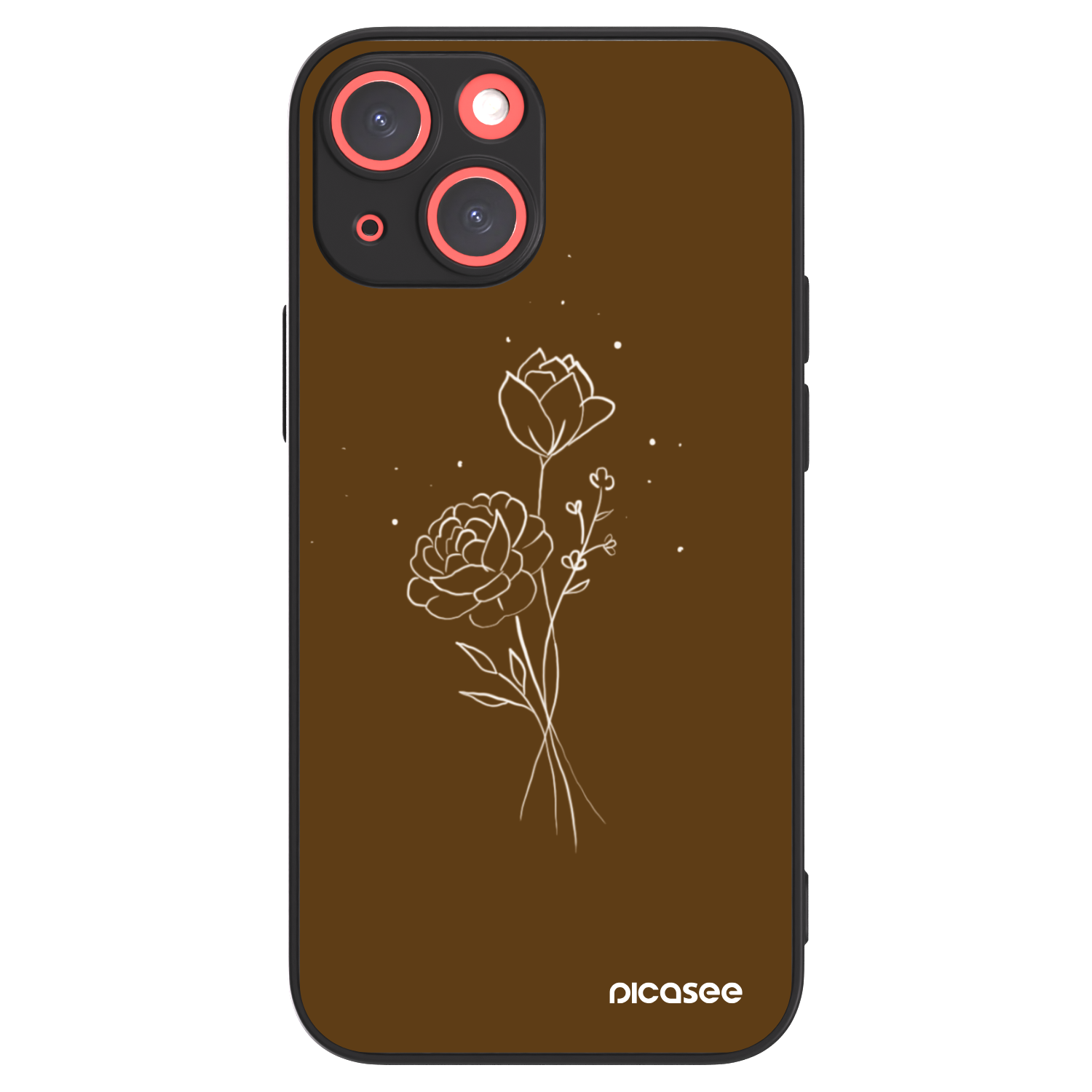 Picasee ULTIMATE CASE pentru Apple iPhone 13 mini - Brown flowers