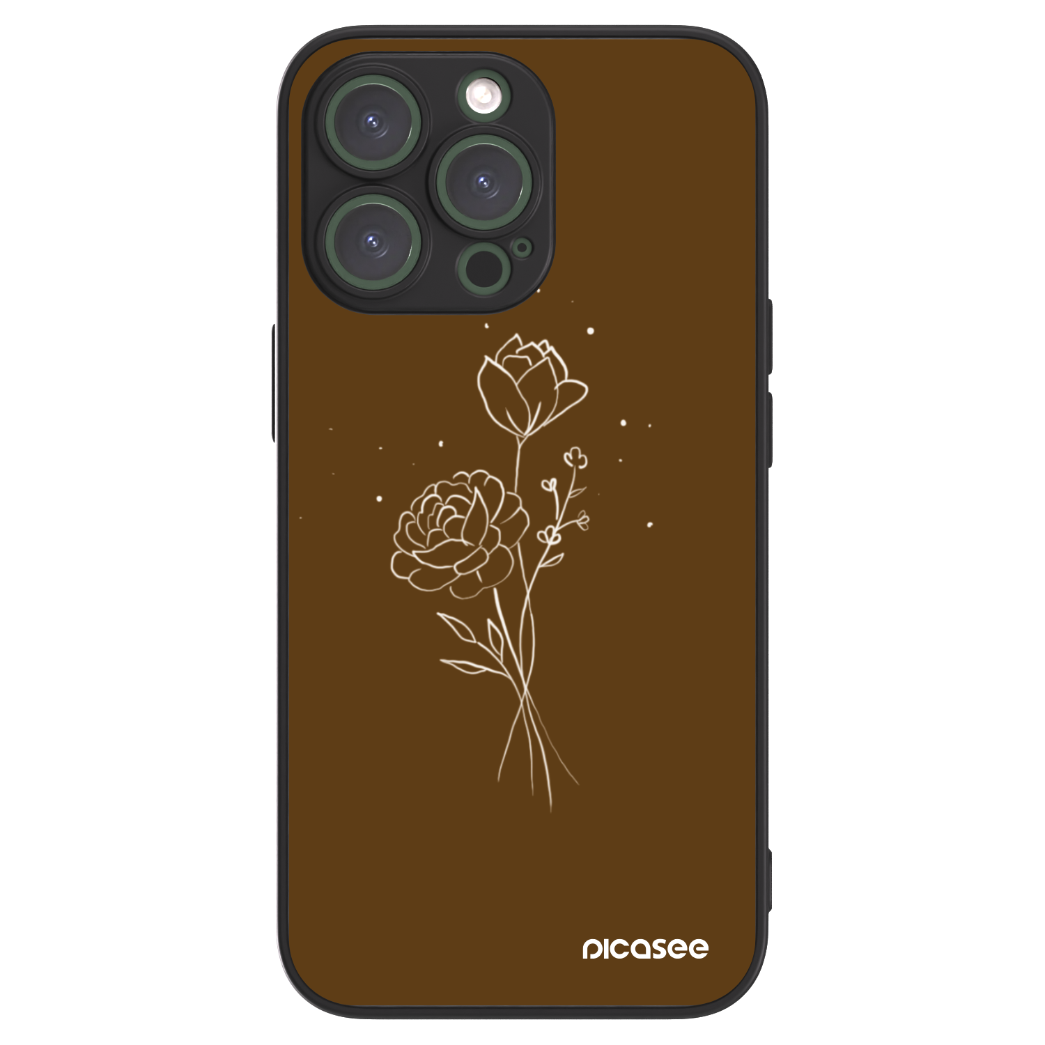 Picasee ULTIMATE CASE pentru Apple iPhone 13 Pro - Brown flowers