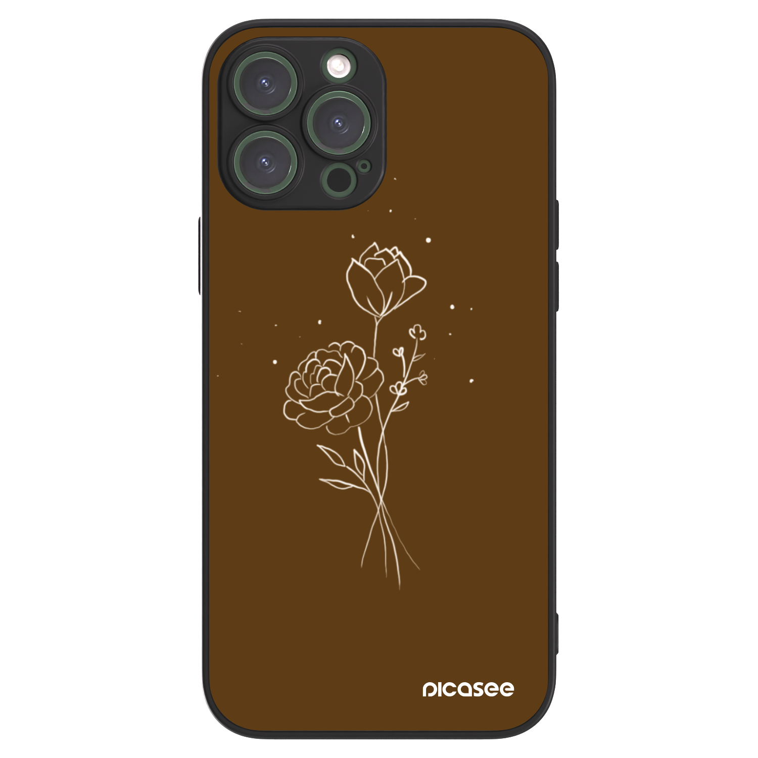 Picasee ULTIMATE CASE pentru Apple iPhone 13 Pro Max - Brown flowers