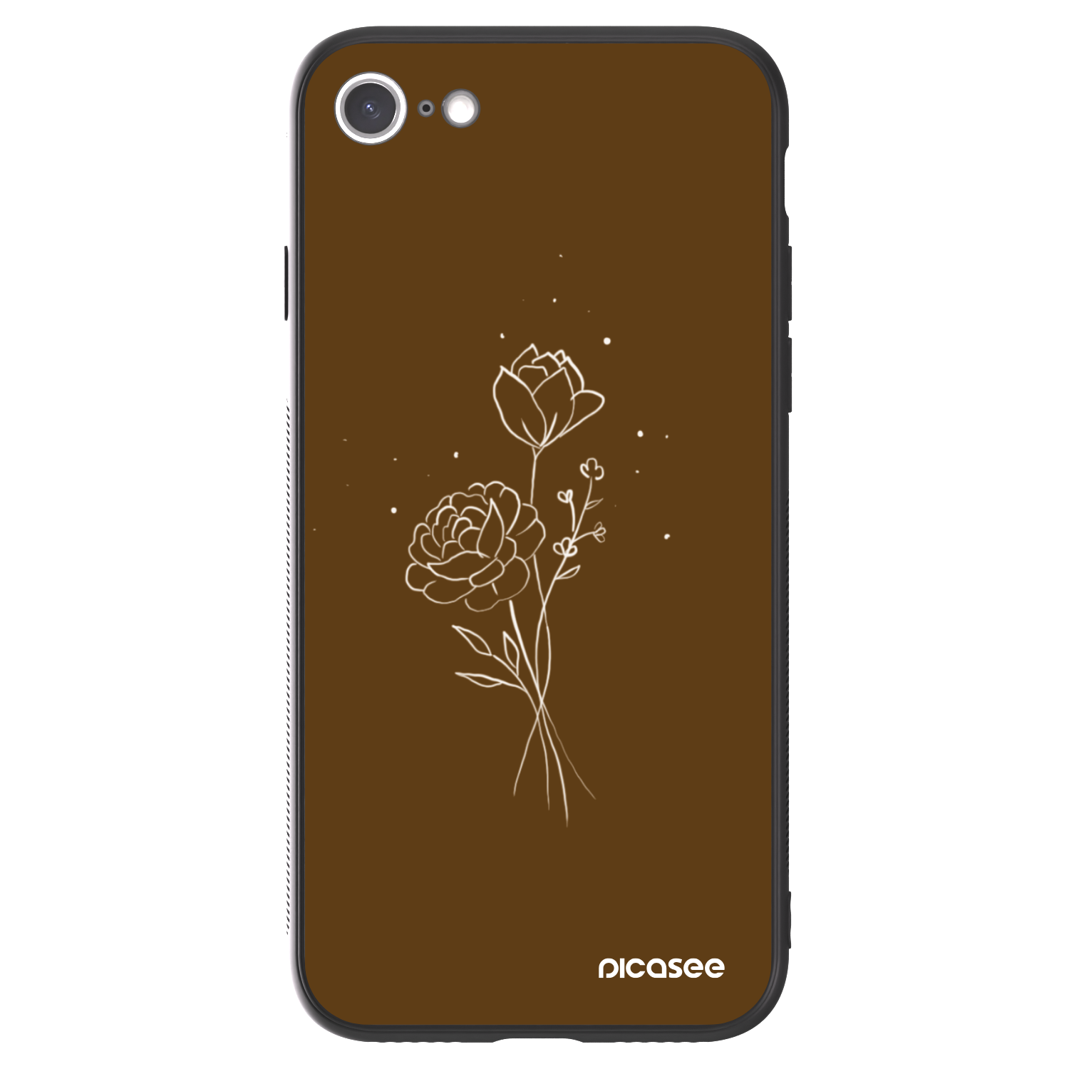 Picasee ULTIMATE CASE pentru Apple iPhone 8 - Brown flowers