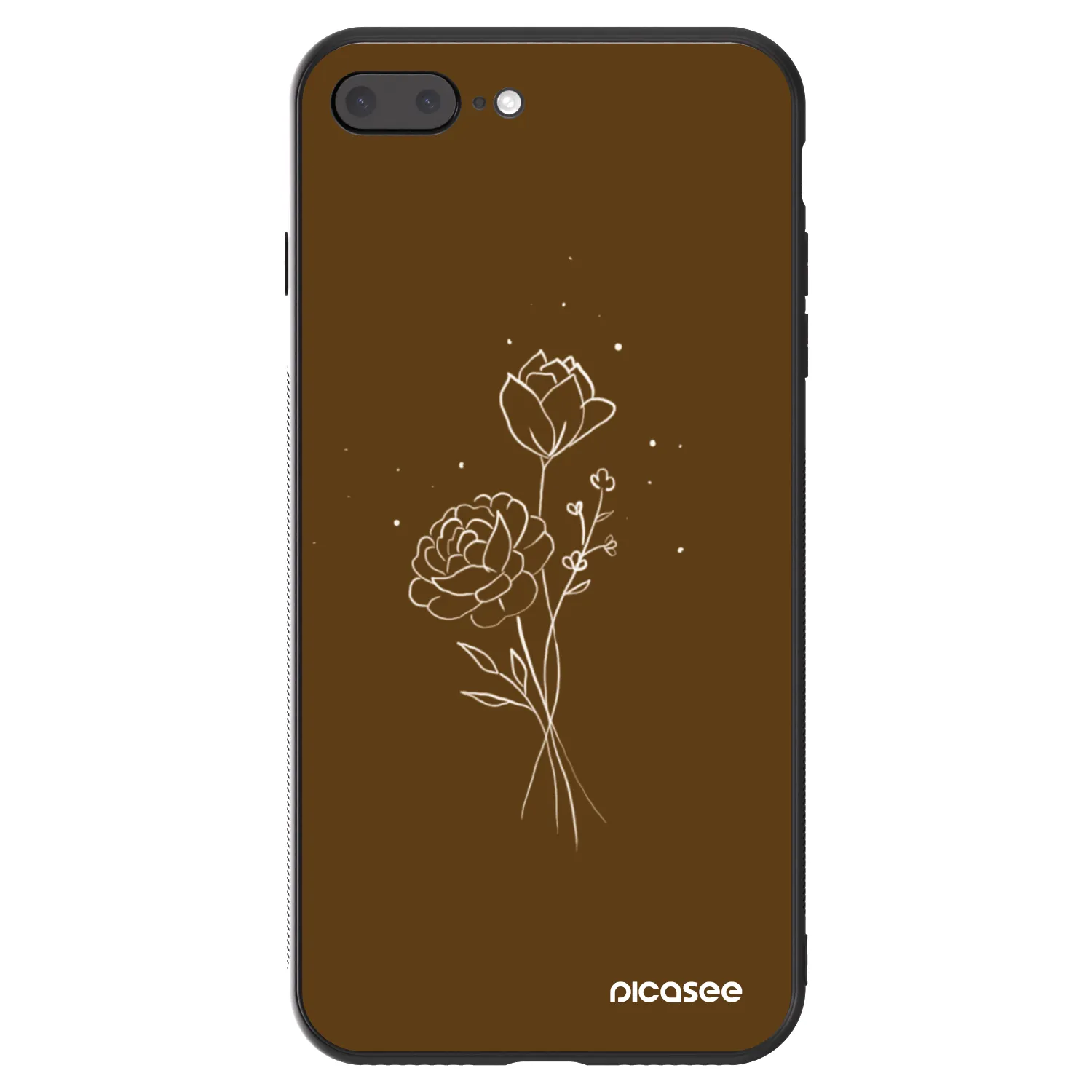 Picasee ULTIMATE CASE pentru Apple iPhone 8 Plus - Brown flowers