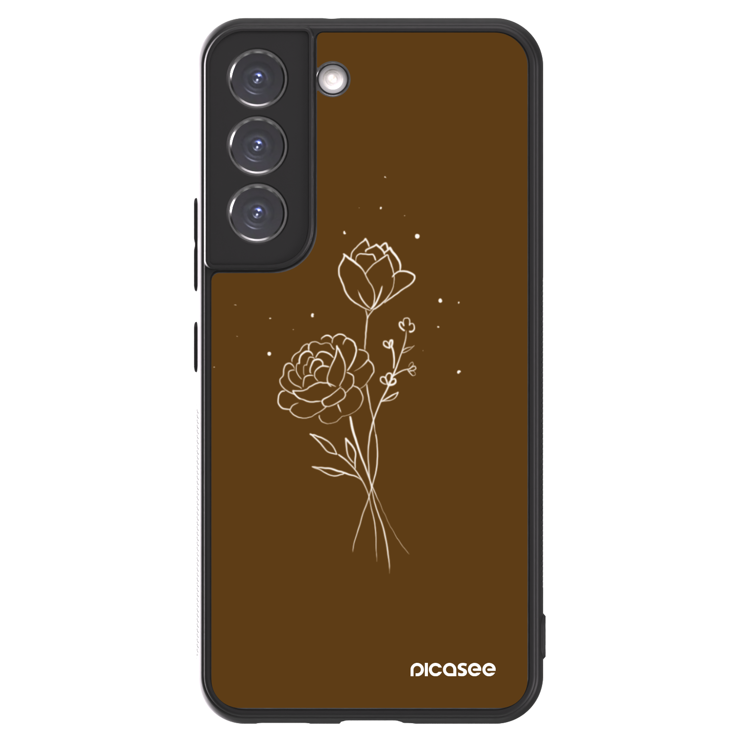 Picasee ULTIMATE CASE pentru Samsung Galaxy S22 5G - Brown flowers