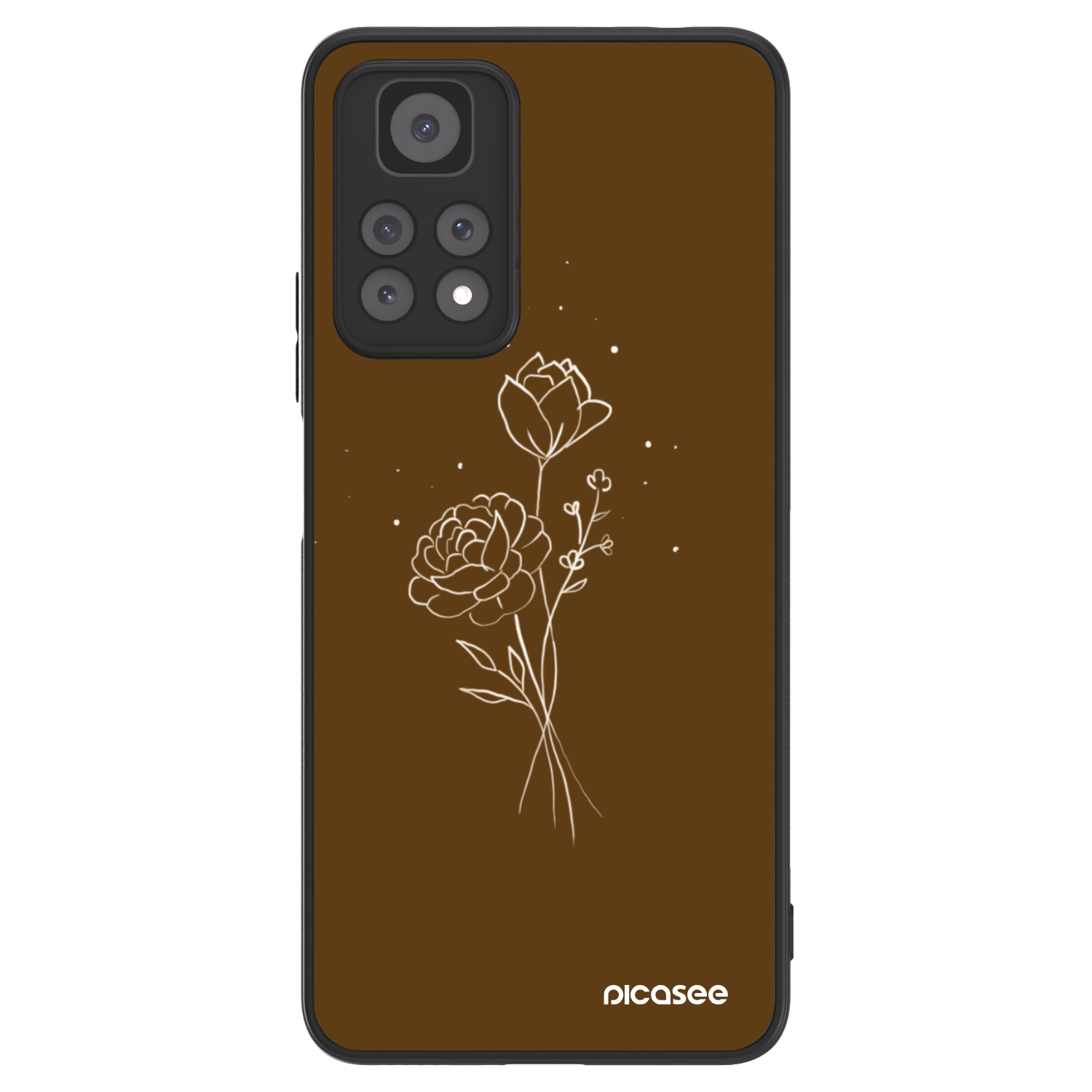 Picasee ULTIMATE CASE pentru Xiaomi Redmi Note 11 Pro 5G - Brown flowers