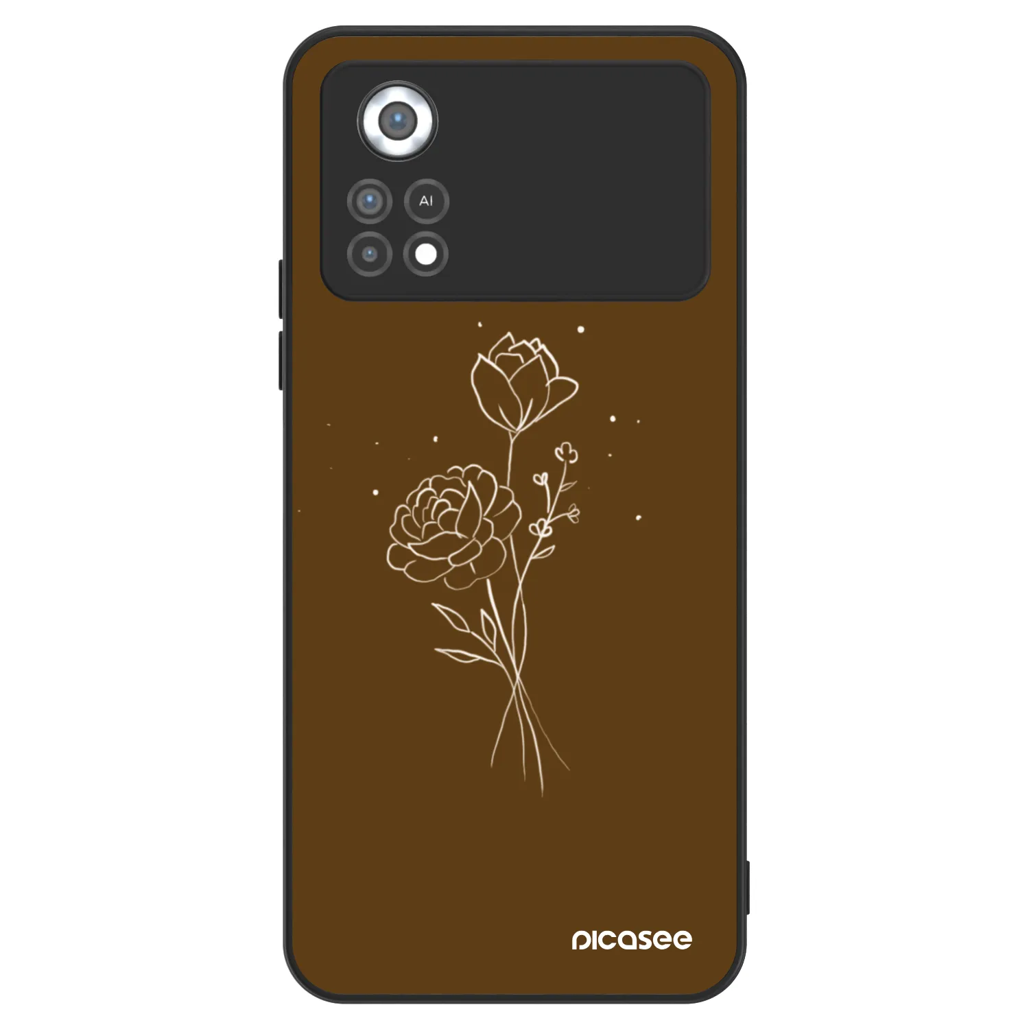 Picasee ULTIMATE CASE pentru Xiaomi Poco X4 Pro 5G - Brown flowers