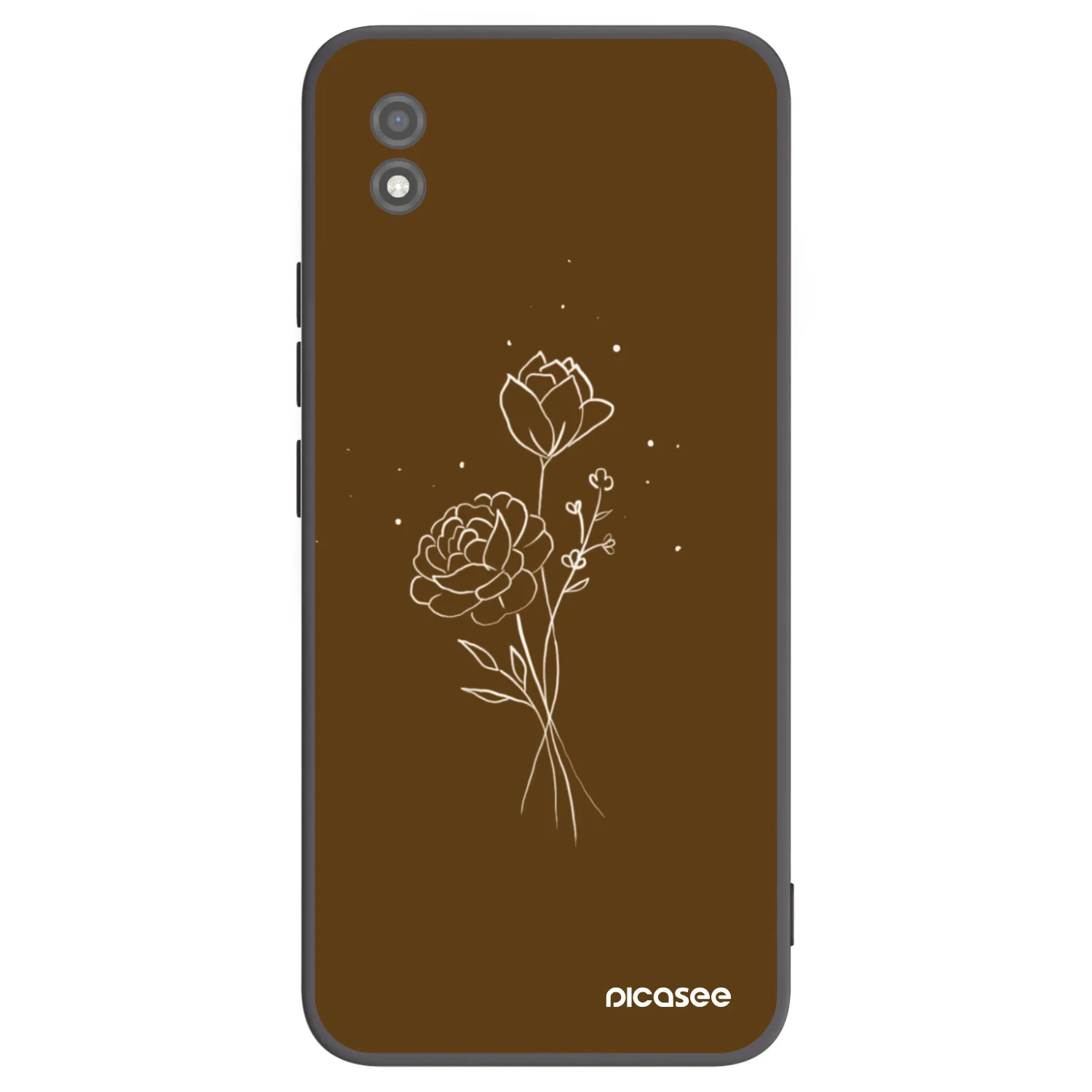 Picasee husă neagră din silicon pentru Realme C11 (2021) - Brown flowers