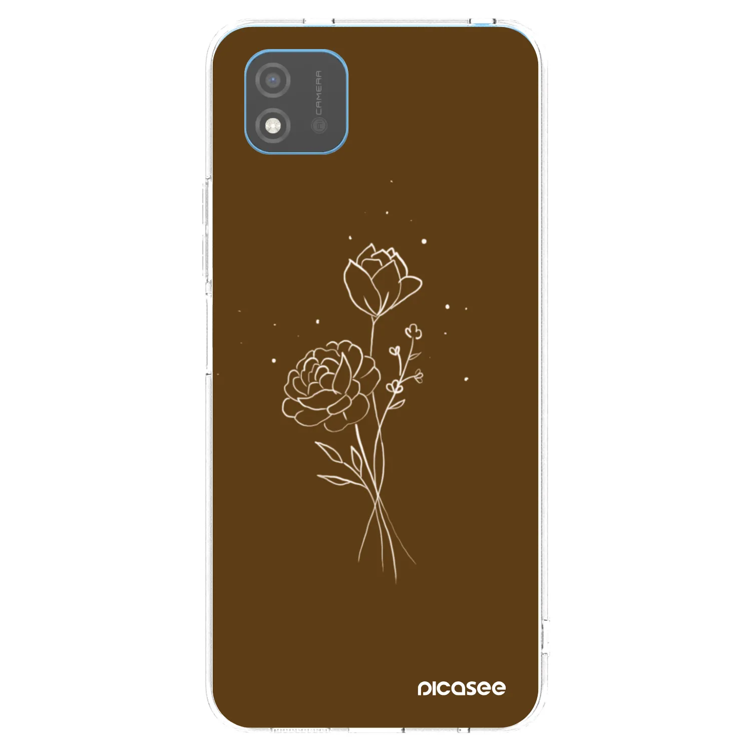 Picasee husă transparentă din silicon pentru Realme C11 (2021) - Brown flowers