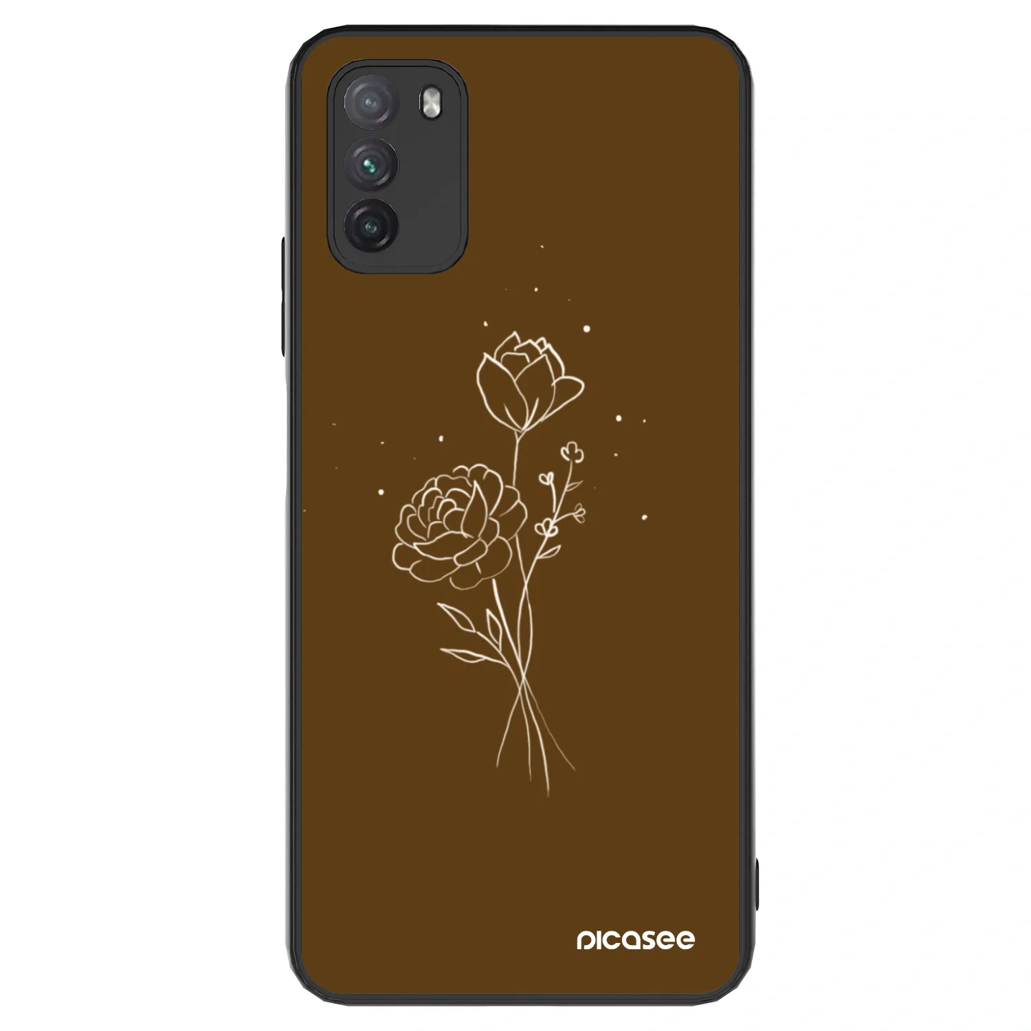 Picasee ULTIMATE CASE pentru Xiaomi Poco M3 - Brown flowers