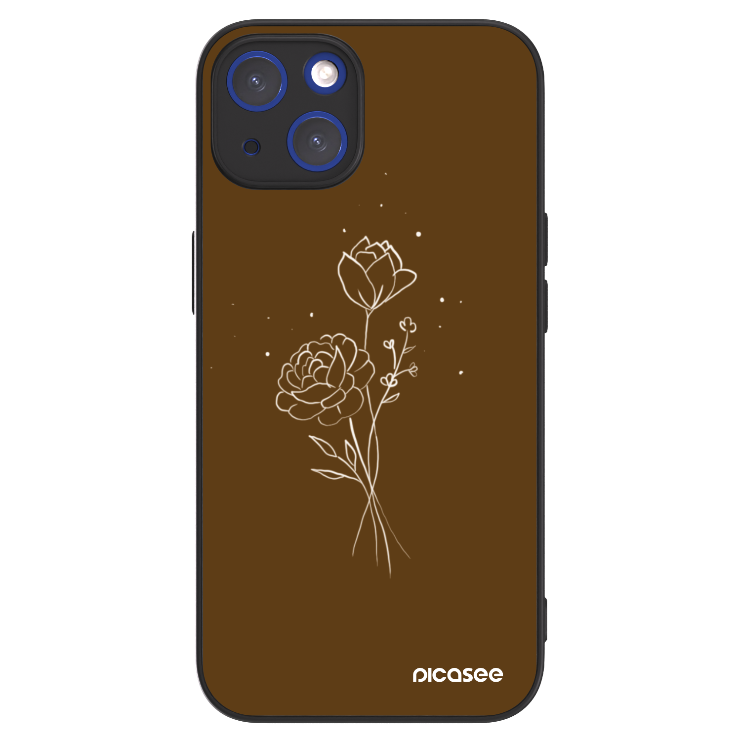 Picasee ULTIMATE CASE pentru Apple iPhone 14 - Brown flowers