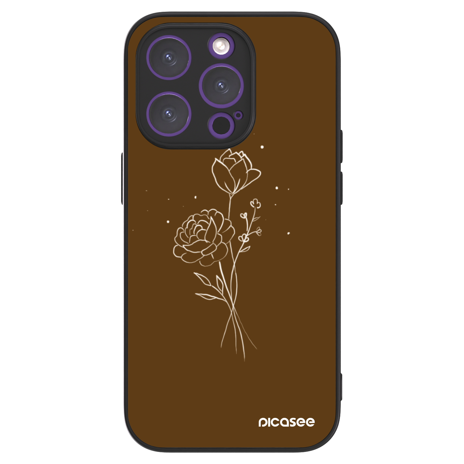 Picasee ULTIMATE CASE pentru Apple iPhone 14 Pro - Brown flowers