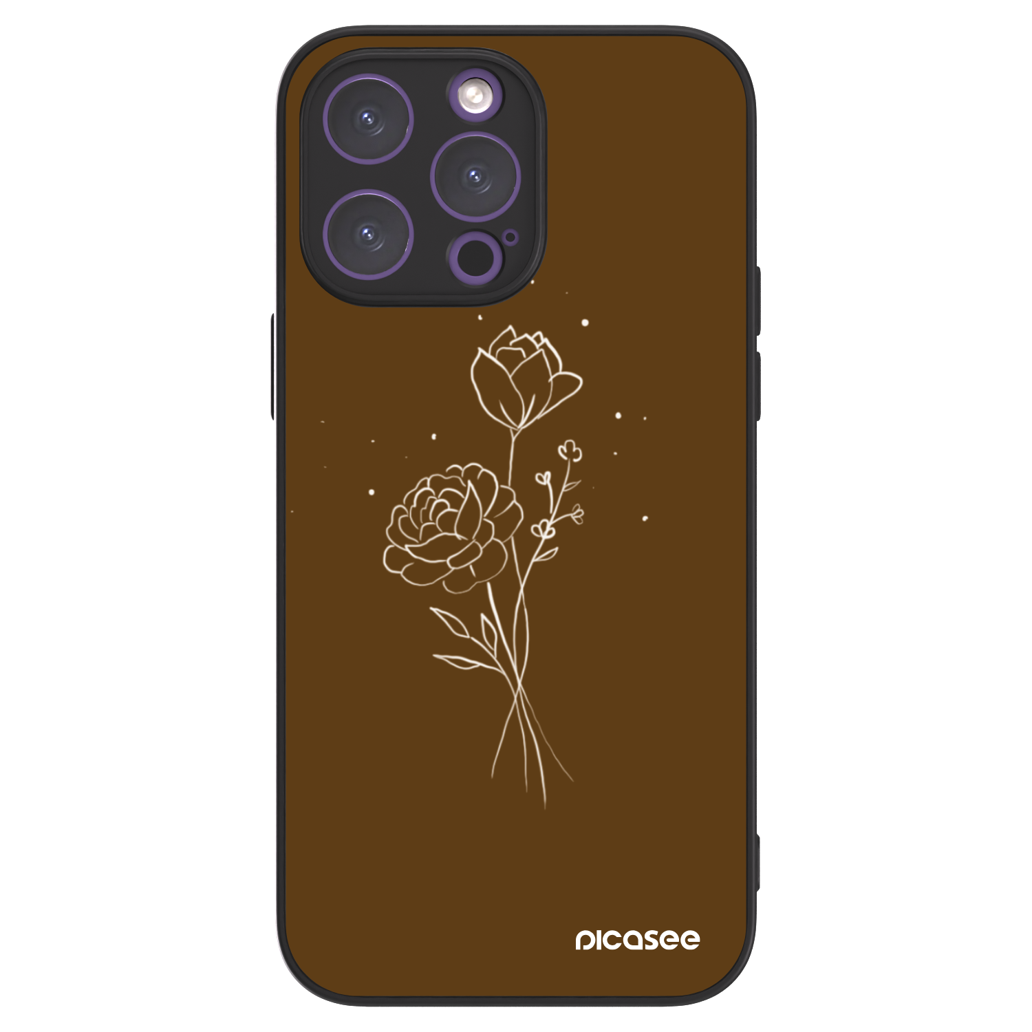 Picasee ULTIMATE CASE MagSafe pentru Apple iPhone 14 Pro Max - Brown flowers