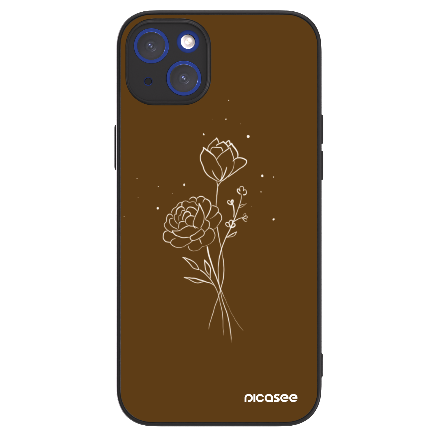 Picasee ULTIMATE CASE MagSafe pentru Apple iPhone 14 Plus - Brown flowers