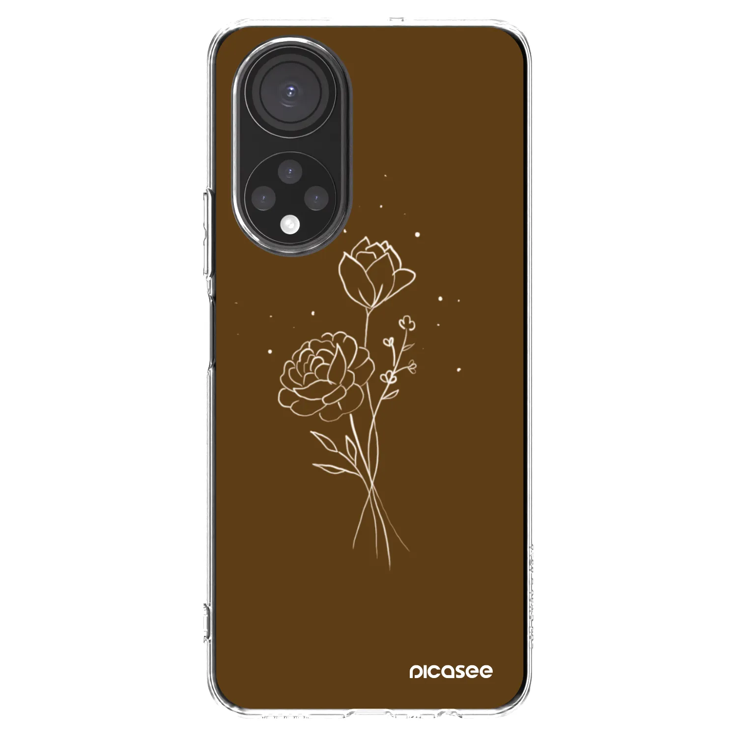 Picasee husă transparentă din silicon pentru Honor X7 - Brown flowers