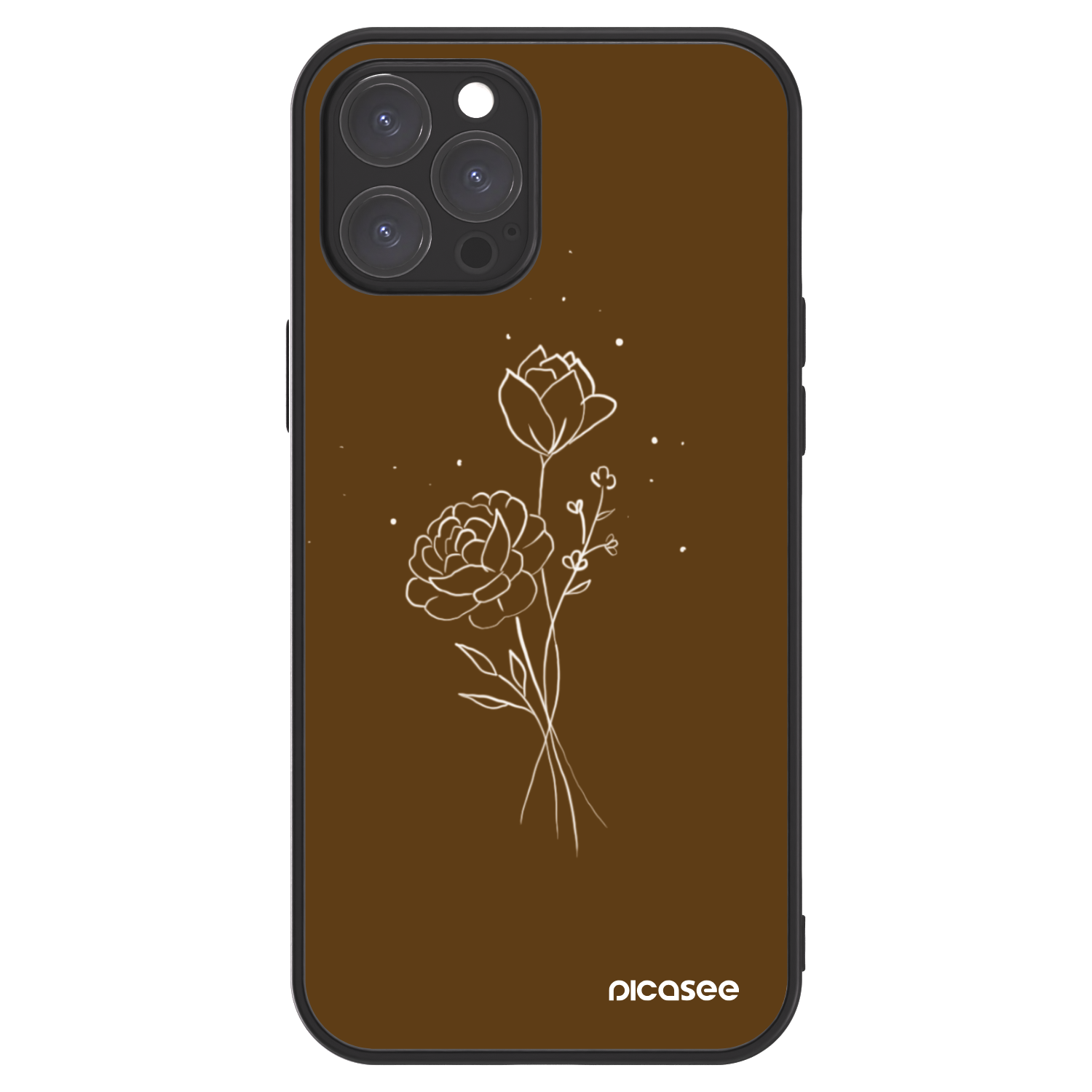 Picasee ULTIMATE CASE MagSafe pentru Apple iPhone 12 Pro Max - Brown flowers