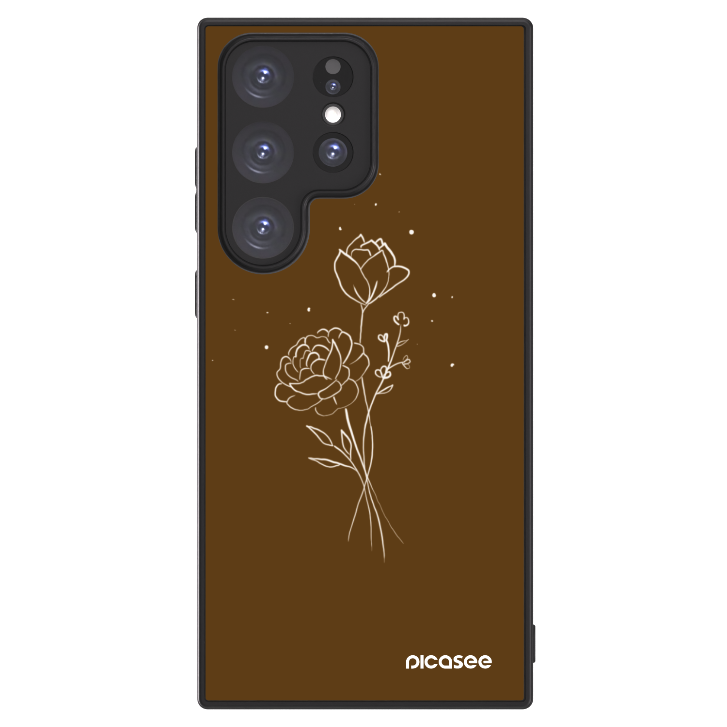 Picasee ULTIMATE CASE pentru Samsung Galaxy S23 Ultra 5G - Brown flowers
