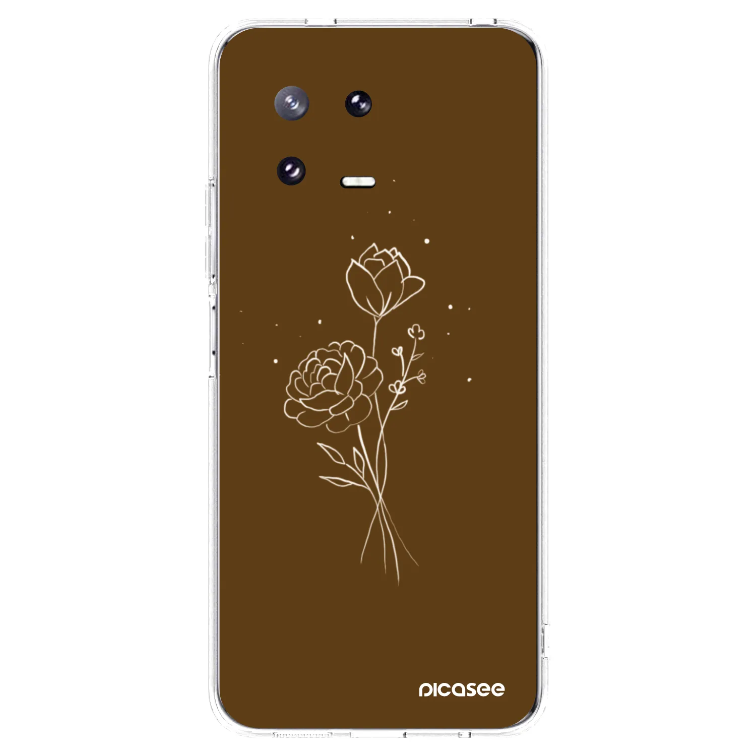 Picasee husă transparentă din silicon pentru Xiaomi 13 Pro - Brown flowers