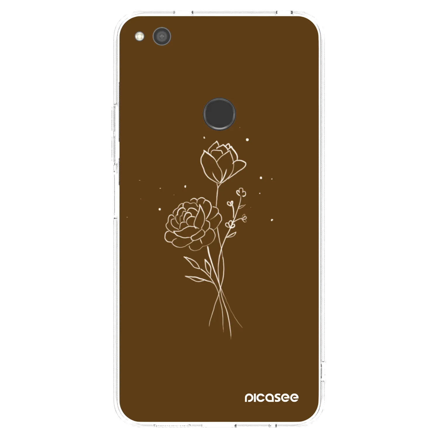 Picasee husă transparentă din silicon pentru Huawei P9 Lite 2017 - Brown flowers