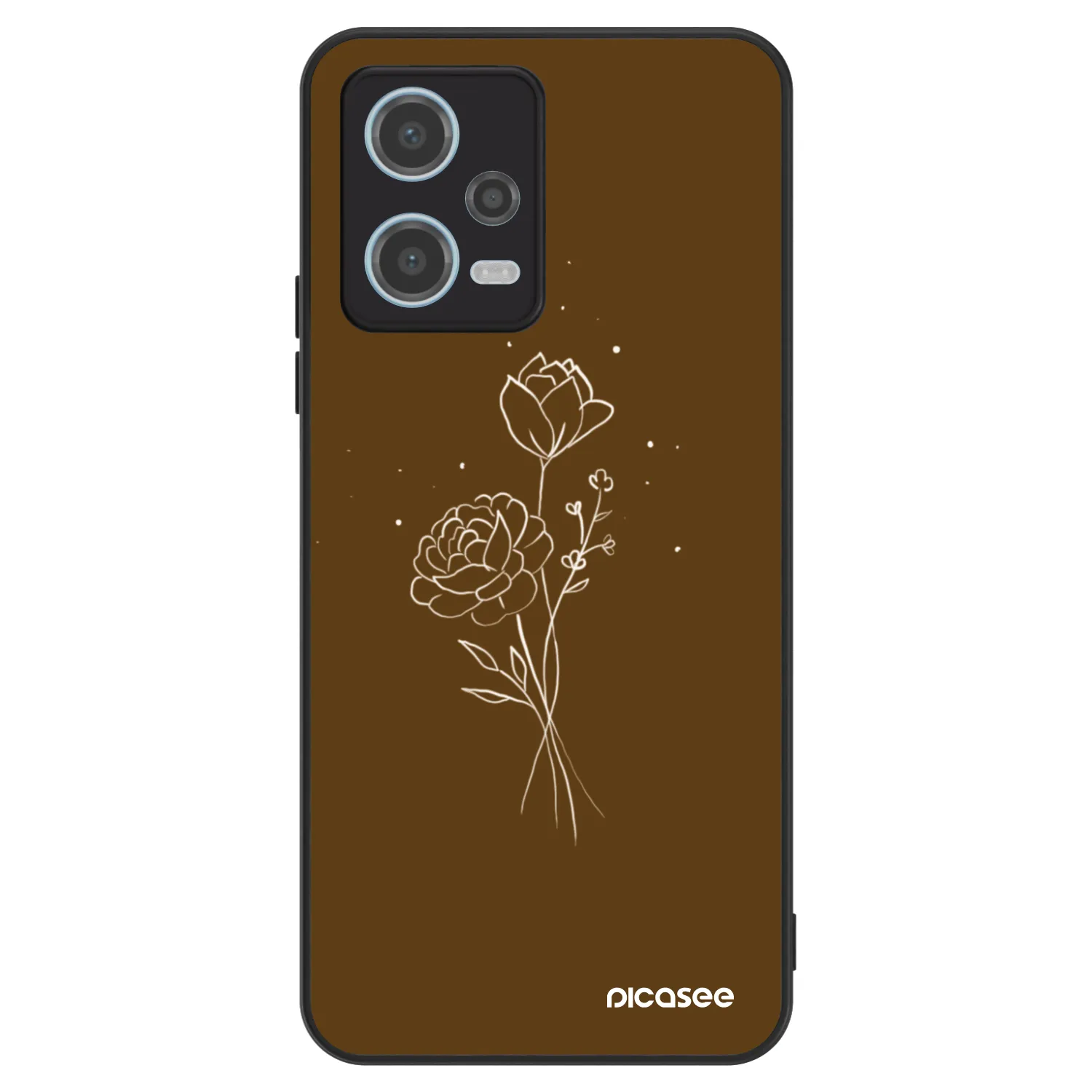 Picasee ULTIMATE CASE pentru Xiaomi Redmi Note 12 5G - Brown flowers