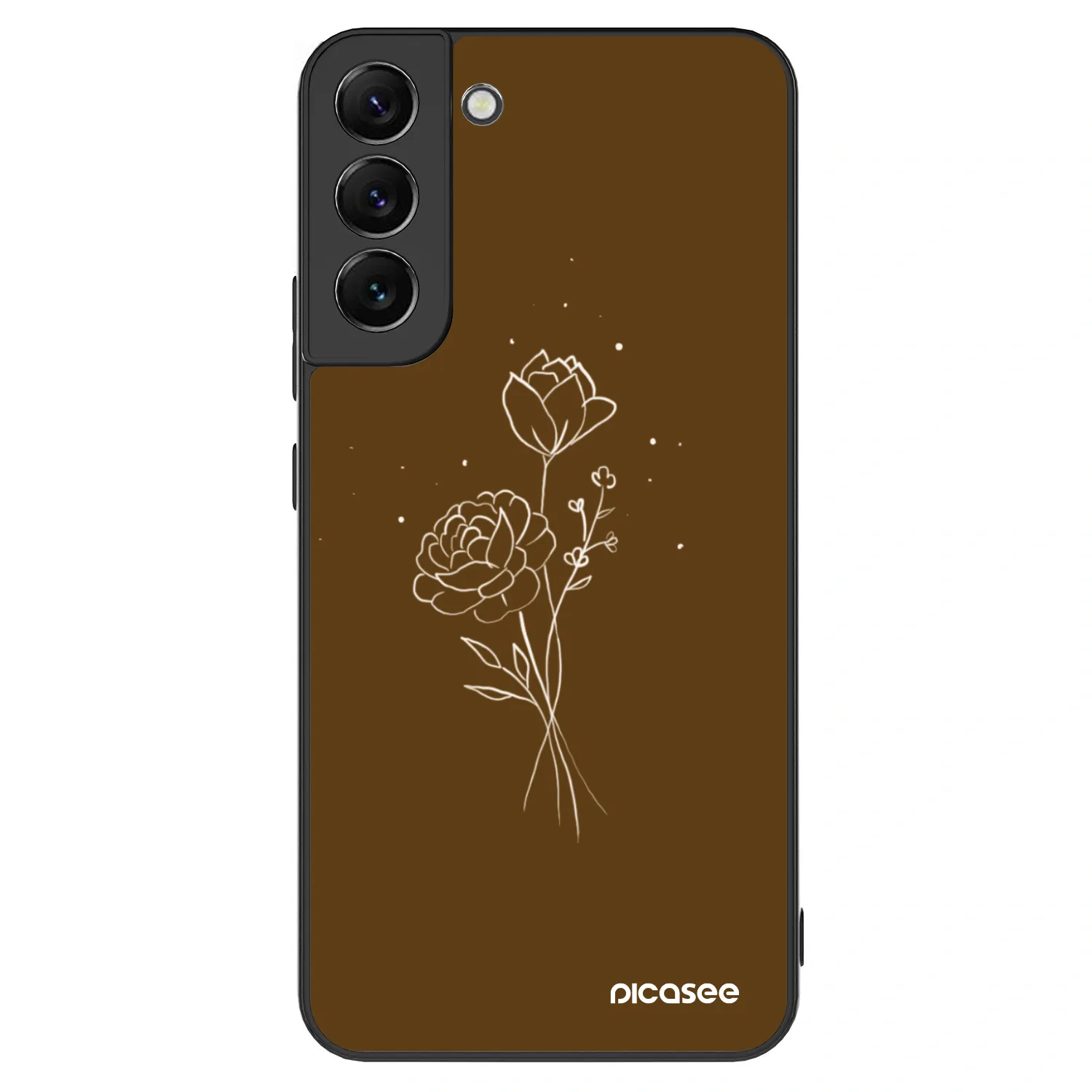 Picasee ULTIMATE CASE PowerShare pentru Samsung Galaxy S22+ 5G - Brown flowers