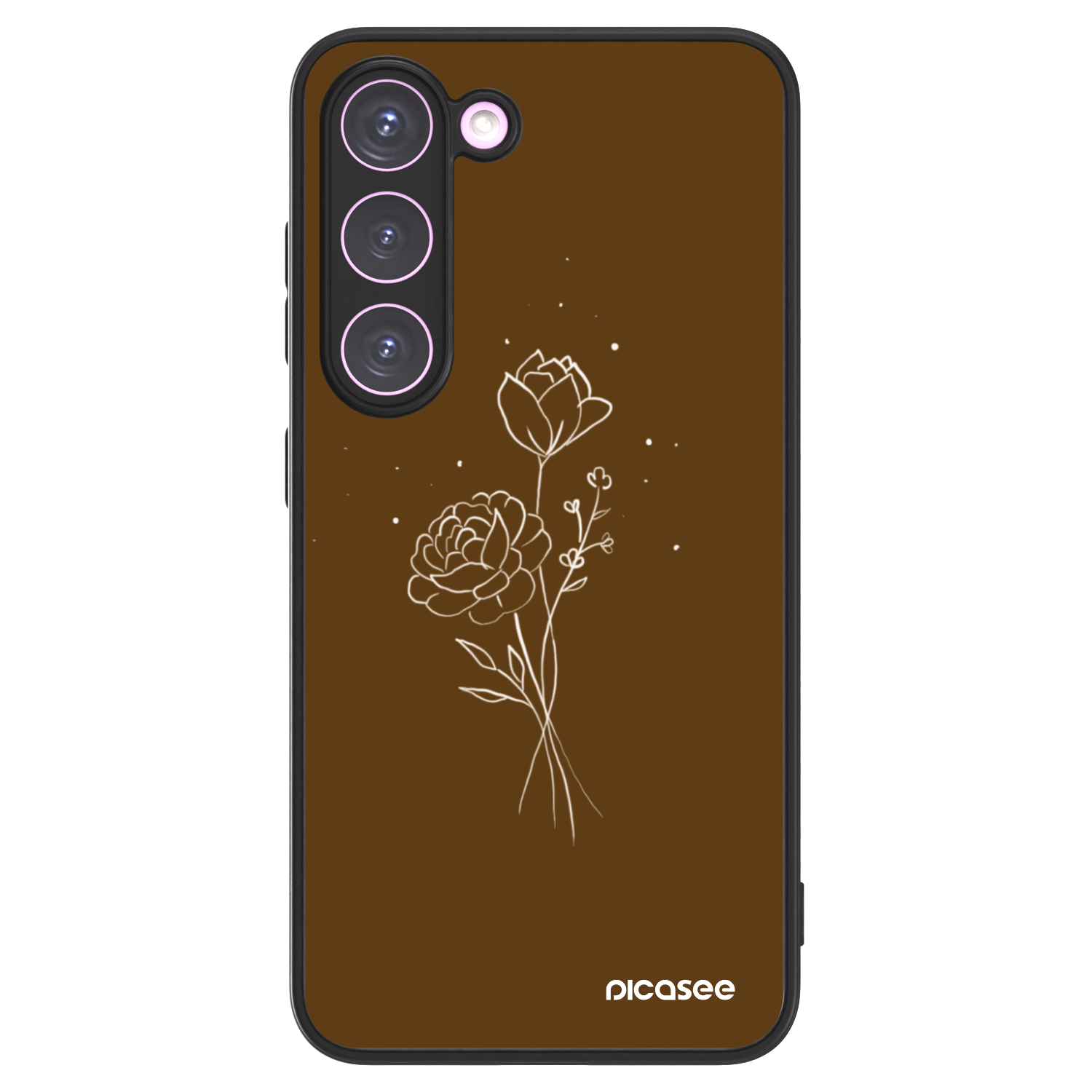 Picasee ULTIMATE CASE PowerShare pentru Samsung Galaxy S23 5G - Brown flowers
