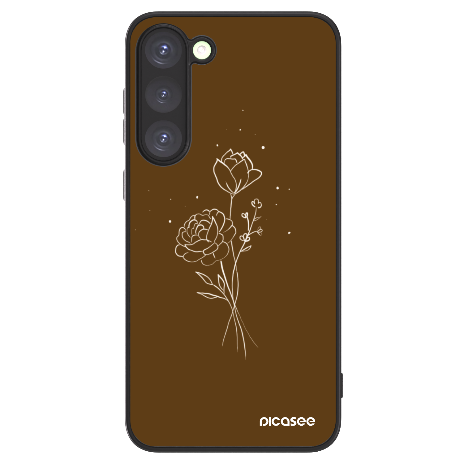 Picasee ULTIMATE CASE PowerShare pentru Samsung Galaxy S23+ 5G - Brown flowers