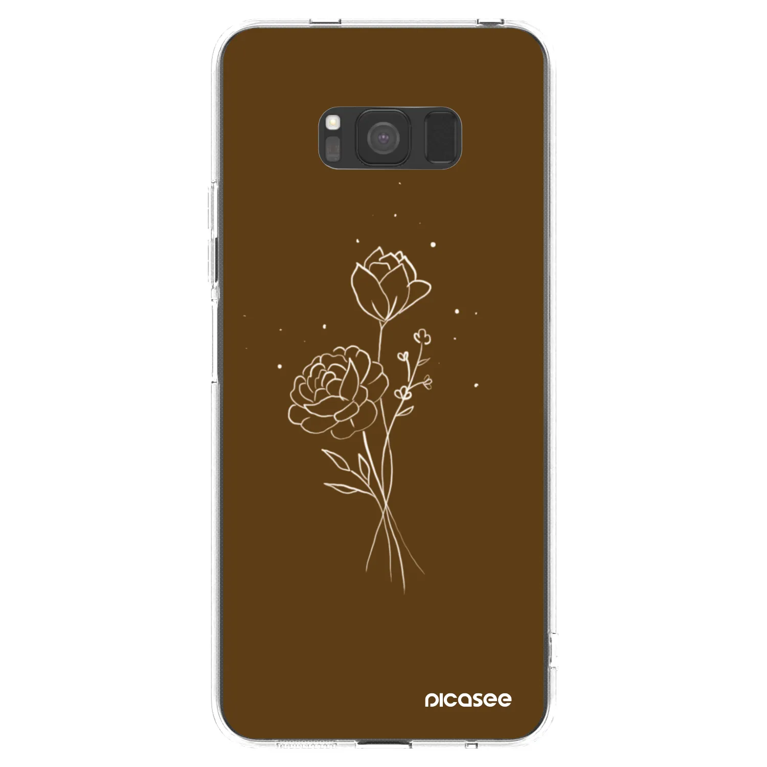 Picasee husă transparentă din silicon pentru Samsung Galaxy S8 G950F - Brown flowers