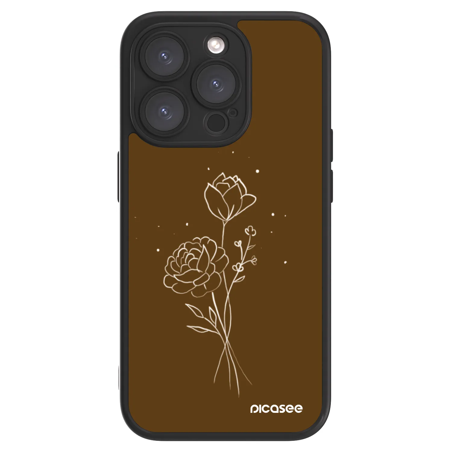Picasee ULTIMATE CASE pentru Apple iPhone 15 Pro - Brown flowers