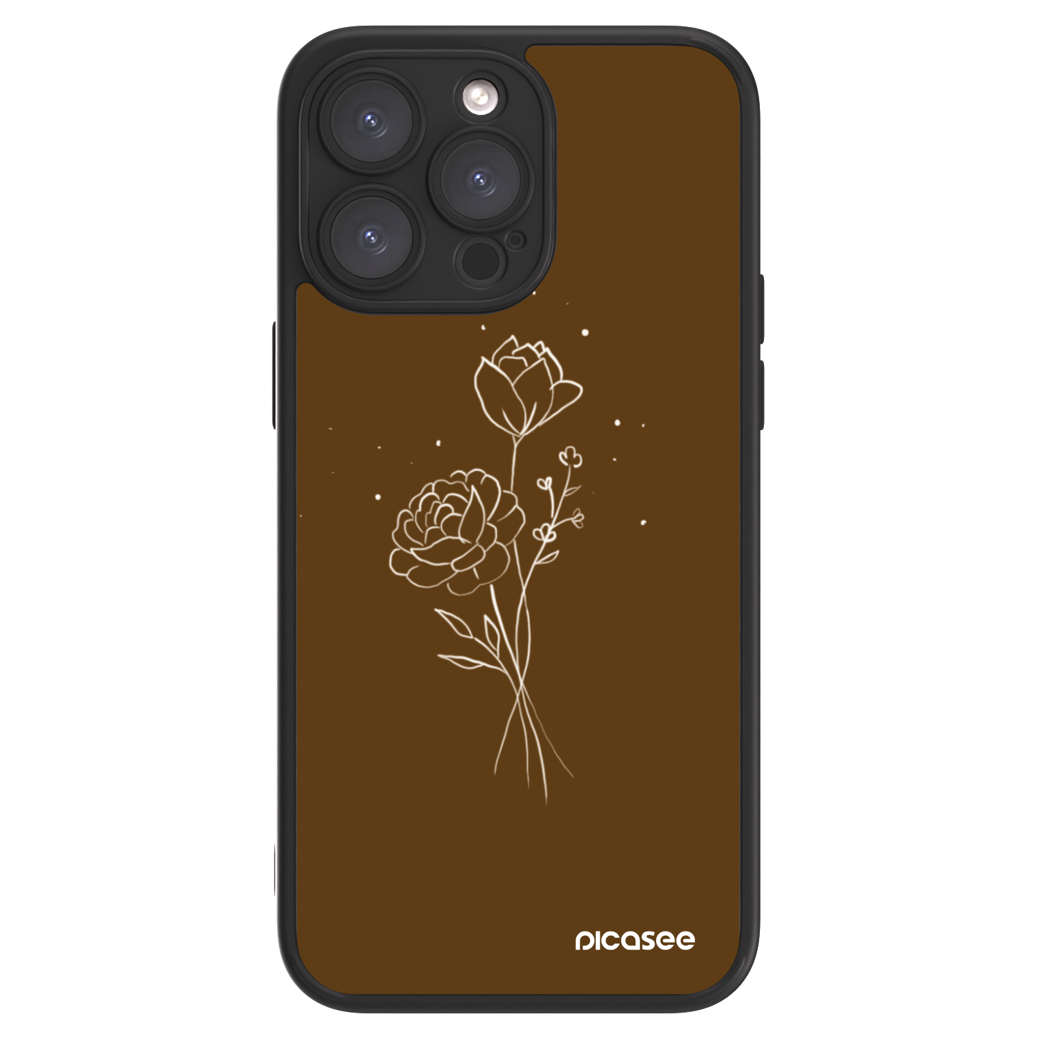 Picasee ULTIMATE CASE pentru Apple iPhone 15 Pro Max - Brown flowers