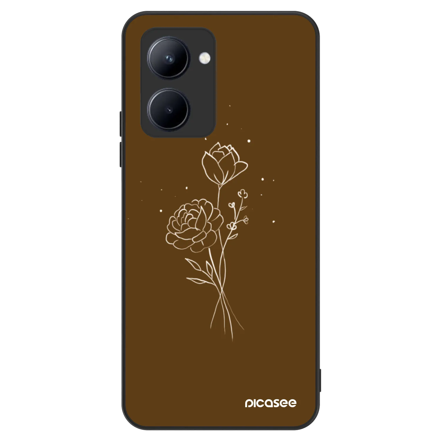 Picasee ULTIMATE CASE pentru Realme C33 (2023) - Brown flowers