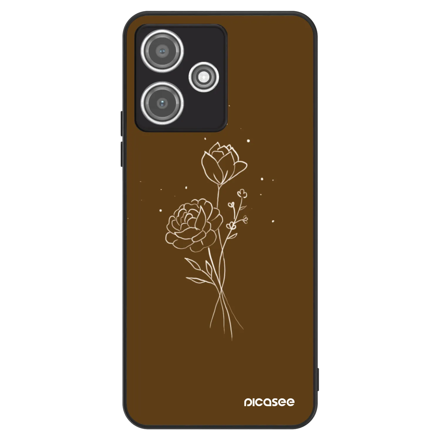 Picasee ULTIMATE CASE pentru Xiaomi Redmi 12 5G - Brown flowers