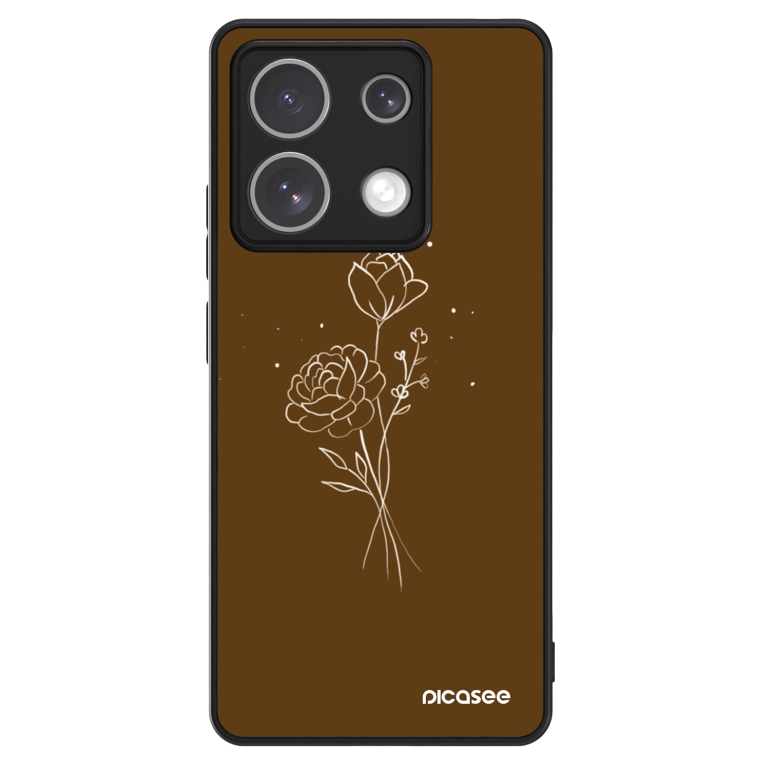 Picasee ULTIMATE CASE pentru Xiaomi Redmi Note 13 5G - Brown flowers