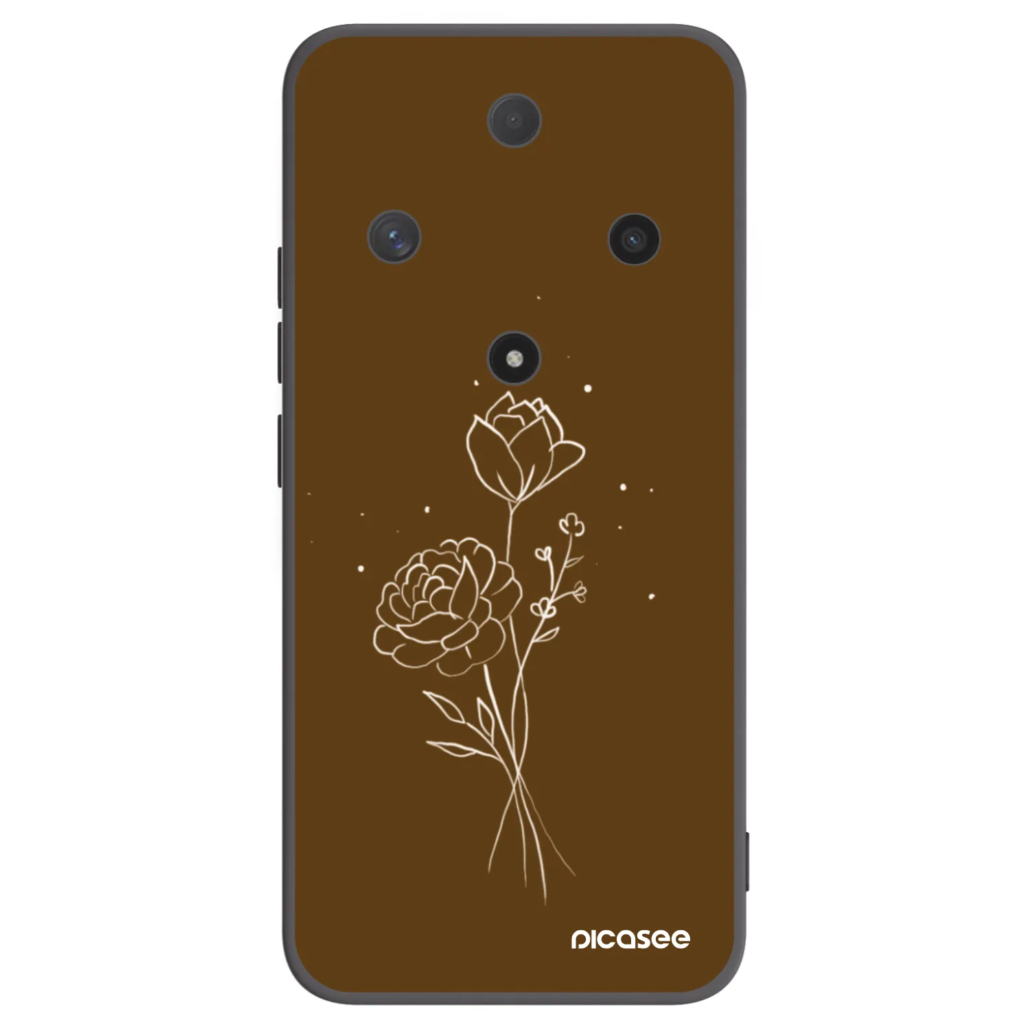 Picasee husă neagră din silicon pentru Honor Magic6 Lite 5G - Brown flowers