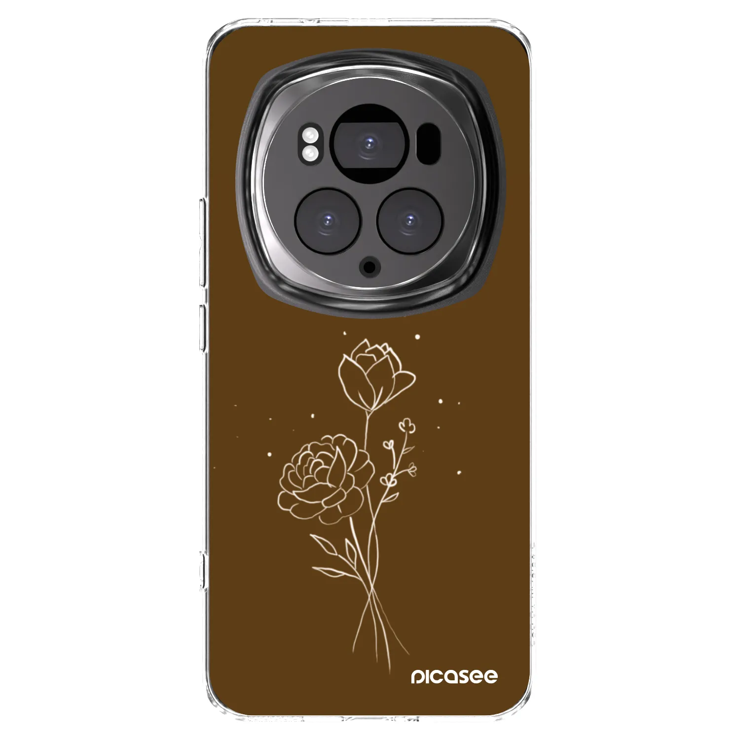 Picasee husă transparentă din silicon pentru Honor Magic6 Pro - Brown flowers